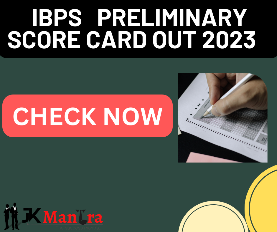 IBPS PO Result 2023, Prelims Scorecard Download